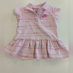 Nike Pink Baby Girl Dress Sporty Size 6 Months Pre-owned Polo